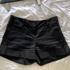 Black Linen Shorts - theory